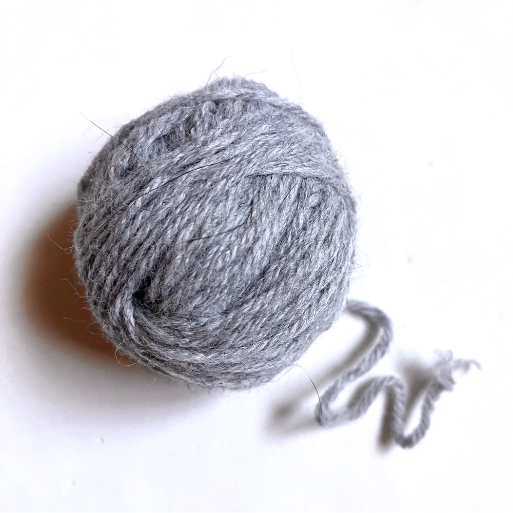 Small Gray Wool Yarn Ball